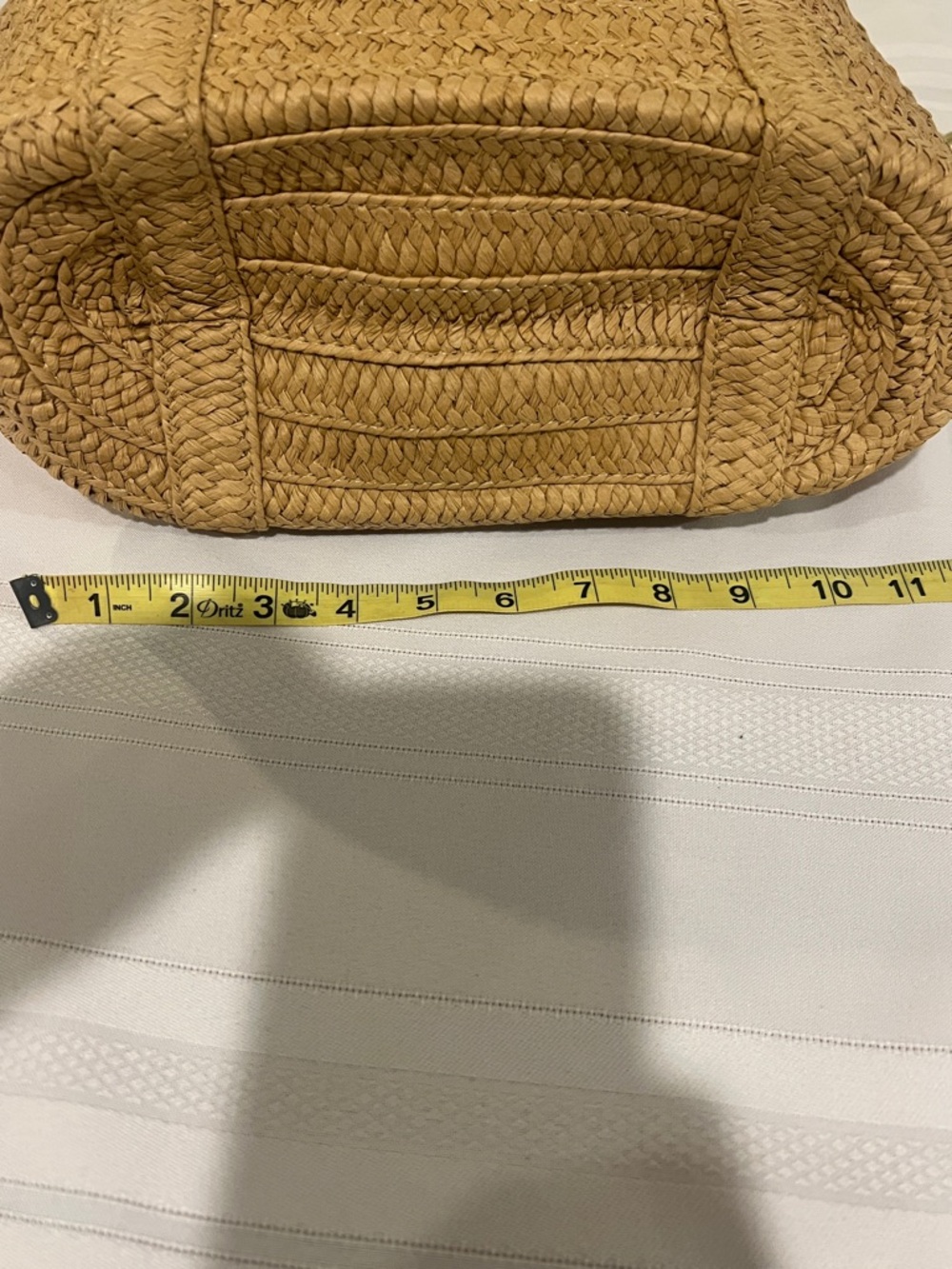 Draper James everyday Straw Tote Bag with Floral Scarf NEW - Picture 5 of 12